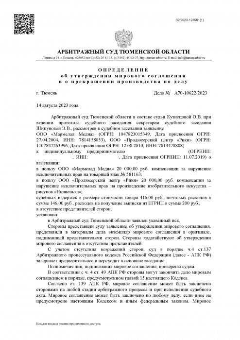 Изображение Нарушение исключительных прав на изображения героев мультфильма «Нюшенька» Картинка Нарушение исключительных прав на изображения героев мультфильма «Нюшенька»