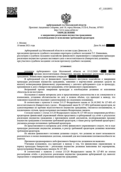 Изображение Завершено банкротство гражданина, списаны долги перед банком Картинка Завершено банкротство гражданина, списаны долги перед банком